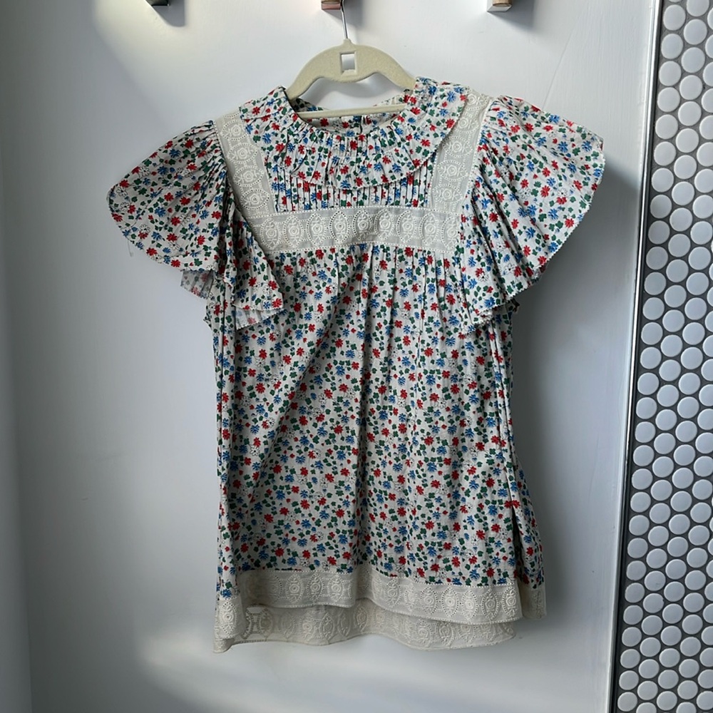 Sweet Sea NY printed blouse size small.